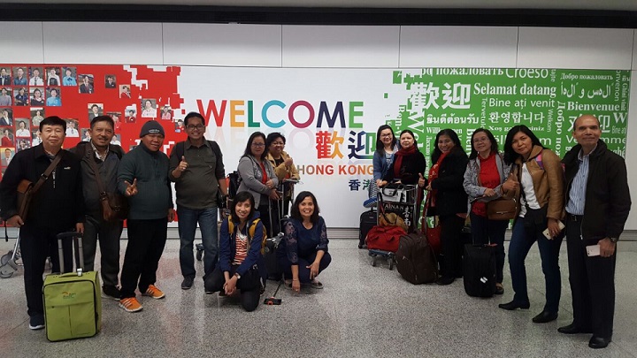 The Indonesian delegation en route to US via Hong Kong