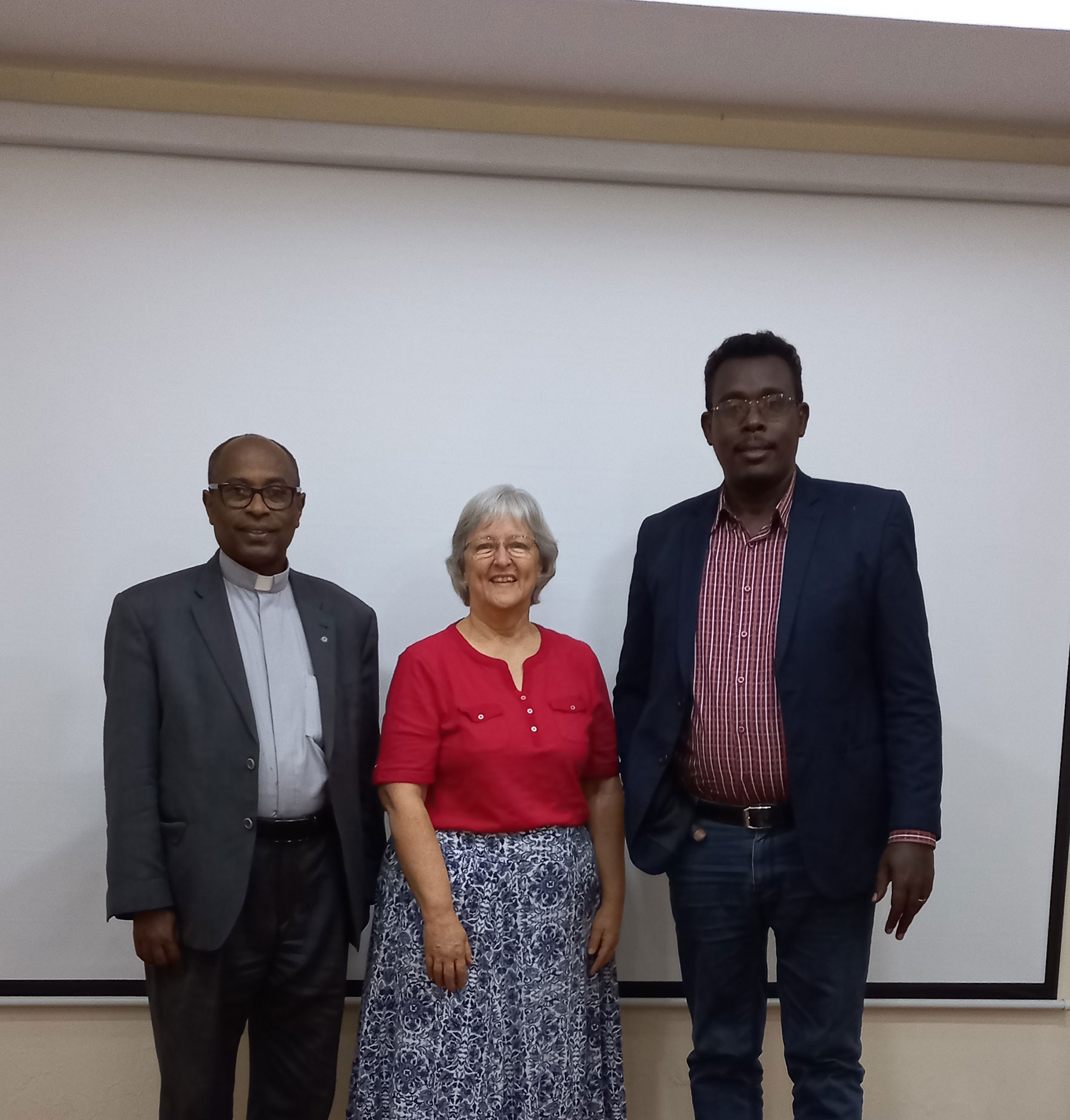 Rev. Teferi Barkessa, Sharon Kandel and Rev. Chali Waqayo
