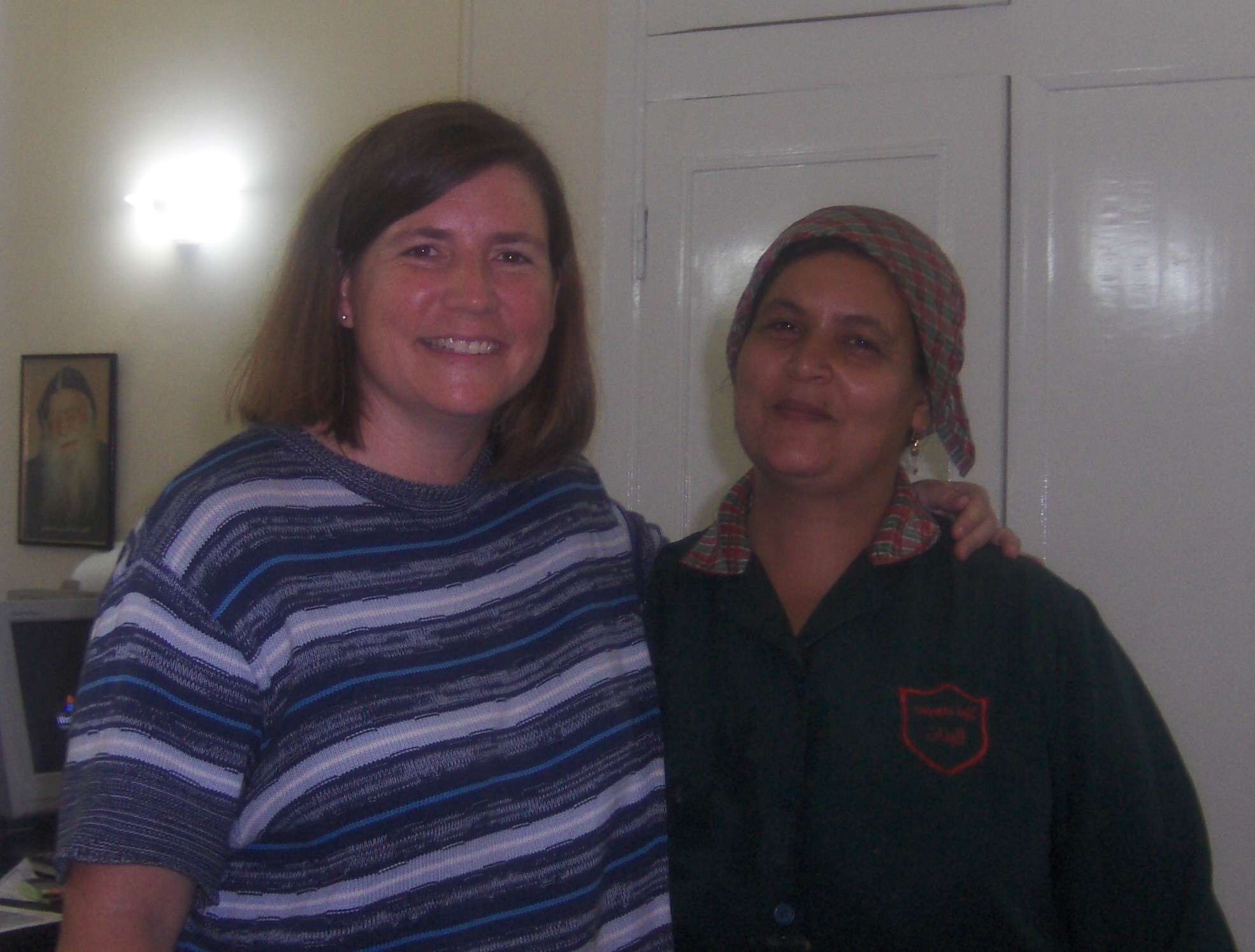 A highlight of Sherri’s part-time bookkeeping work during our Egypt years was getting to know Martha (pictured) and her co-worker Naadia, two women who care for a building in Cairo that houses a variety of ministries.