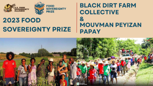 Graphic of winners of Food Sovereignty Prize