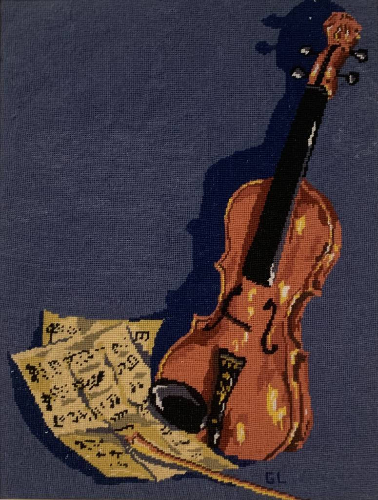 Violin with sheet music