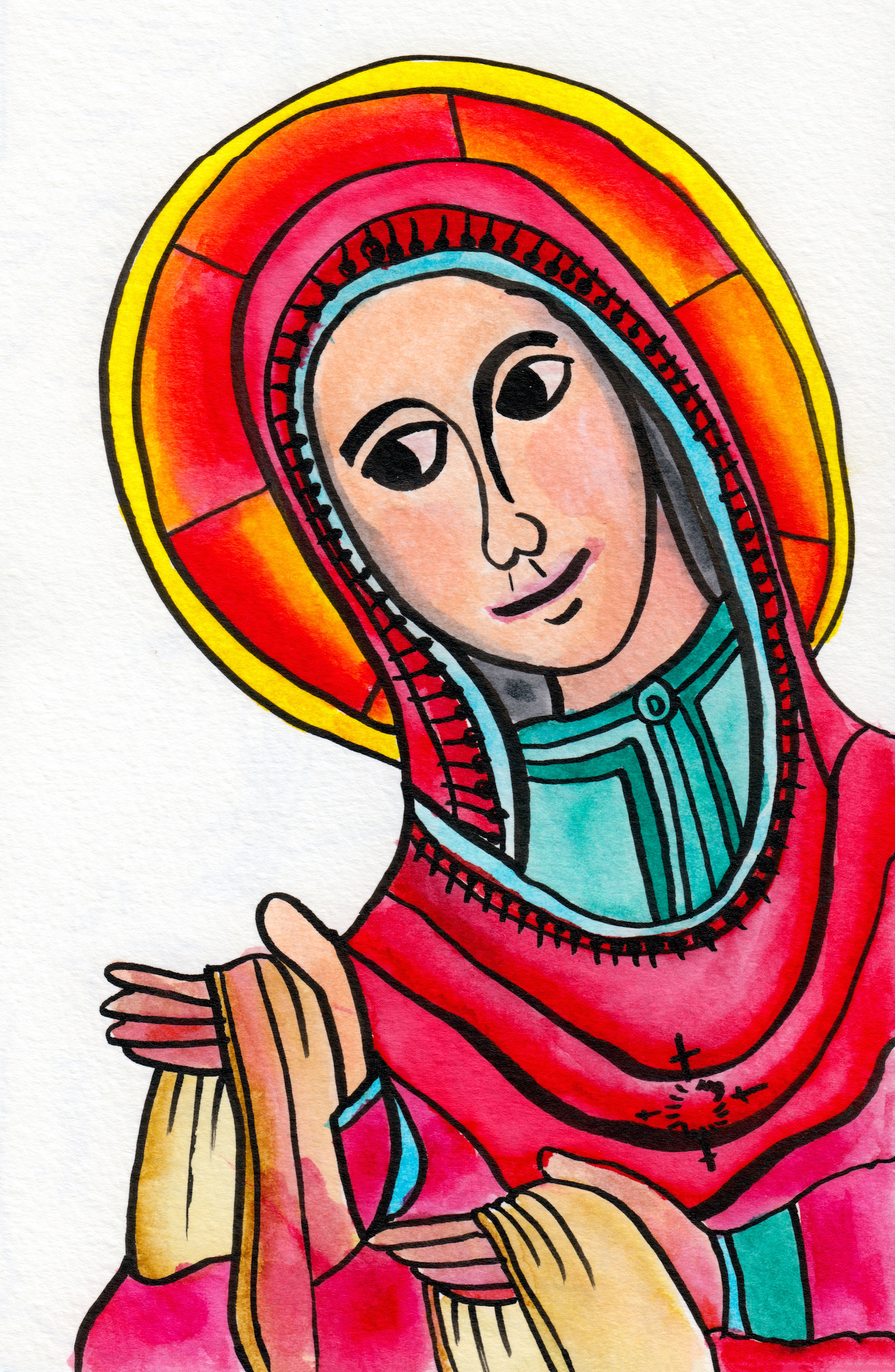 Beginnings (Mary looking at baby Jesus)