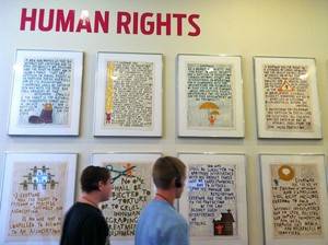 Human Rights display at UN 