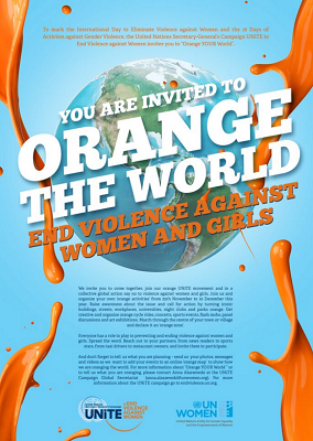 Orange the world poster