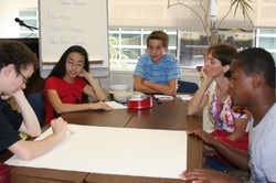 Small group discussion by 4-Church Youth Group