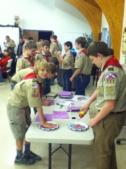 Scouts make red hands