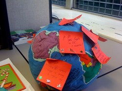 Hug-a-Planet with hopes on Post-it-Notes