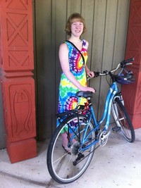 Kadie Todd-Durfee bikes to church