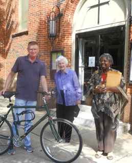 Light Street Presbyterian Church members with bike