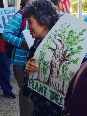 plant trees climate march poster