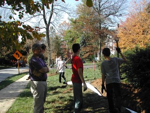 Swarthmore Presbyterian Church and Scouts managing drainage