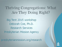 Thriving Congregations: What are they doing right?